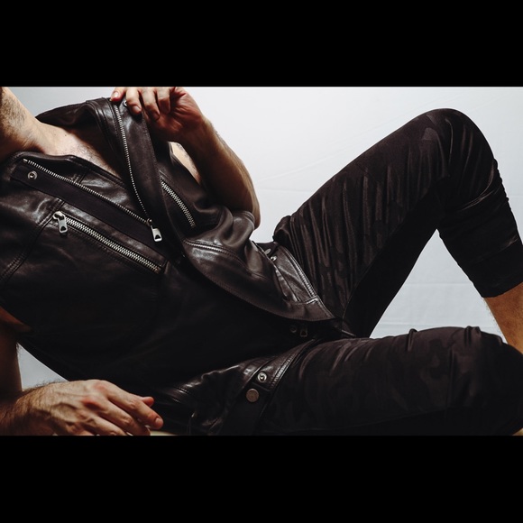 Diesel Black Gold Lamb Leather vest sz 50 US Large - Picture 2 of 10